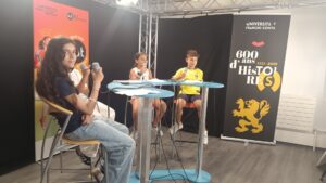 nos journalistes du jour, Chayma et Wyâme  et les interviewés, Aya et Liam